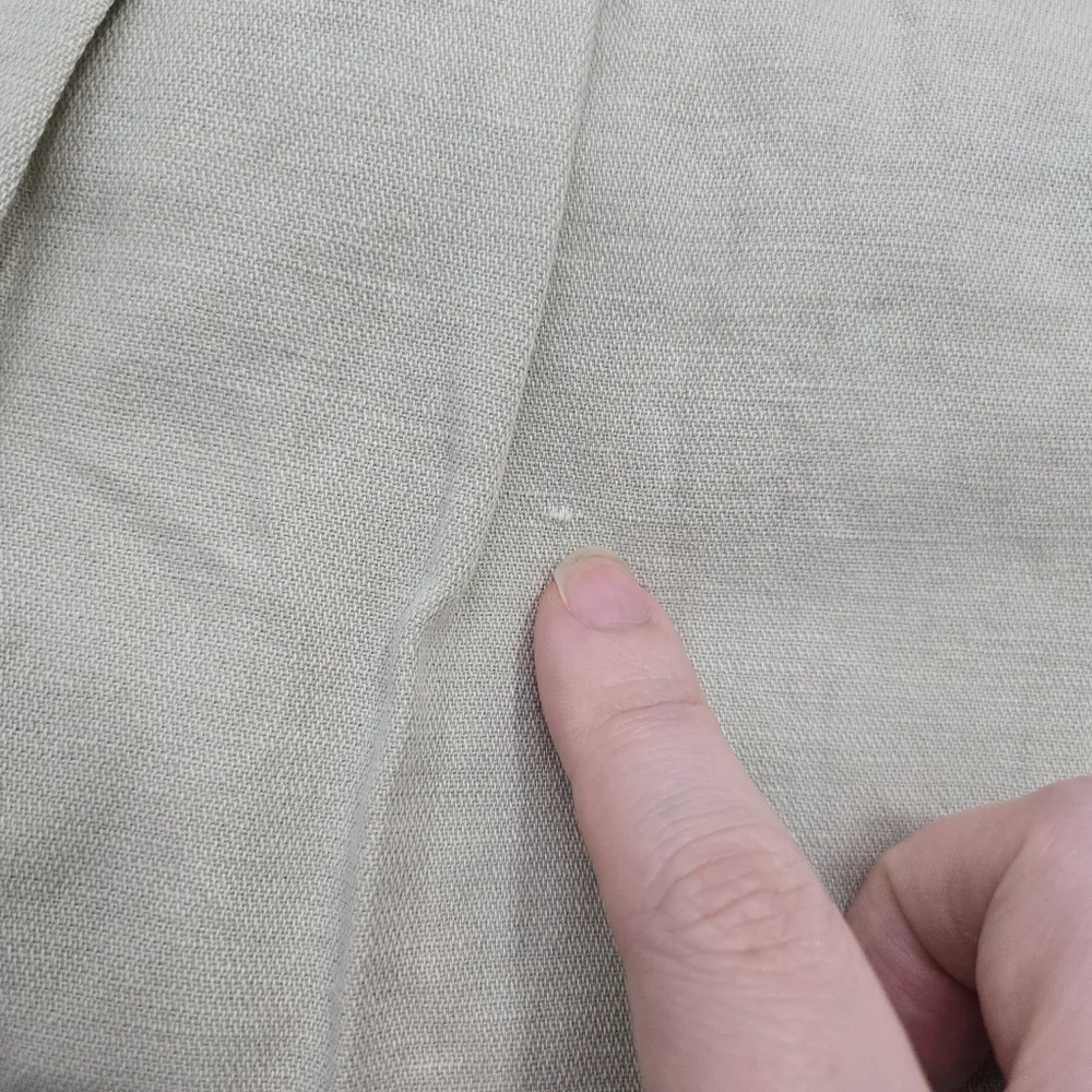 JOIE Cotton Linen Blend‎ Minimalist Neutral Beige Pleated Short L